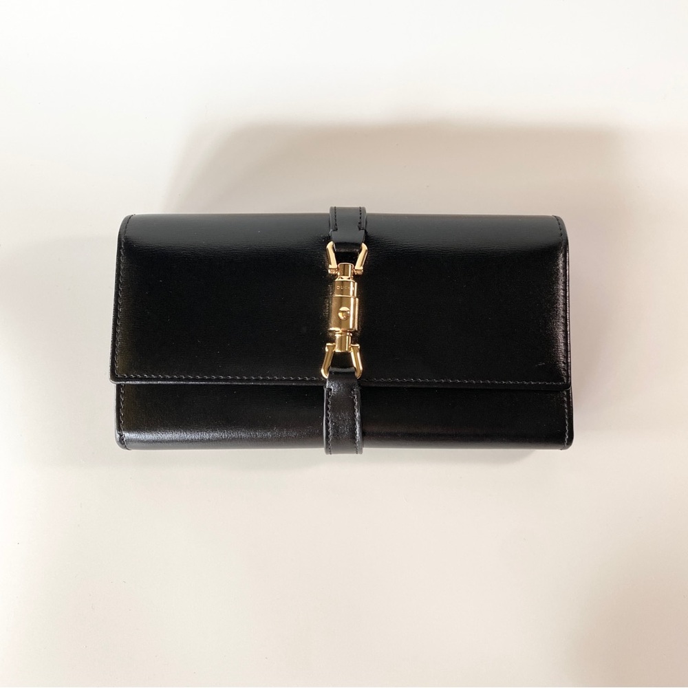 GUCCI Jackie 1961 Leather Wallet On Chain